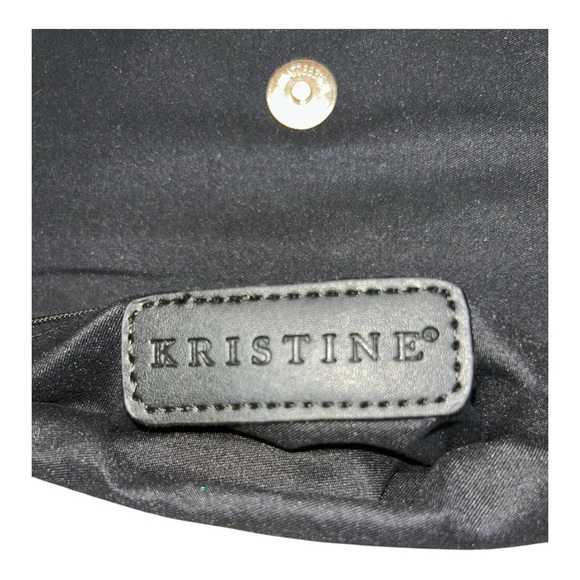 Kristine Black and Tan Clutch with Gold Accents - Picture 2 of 8